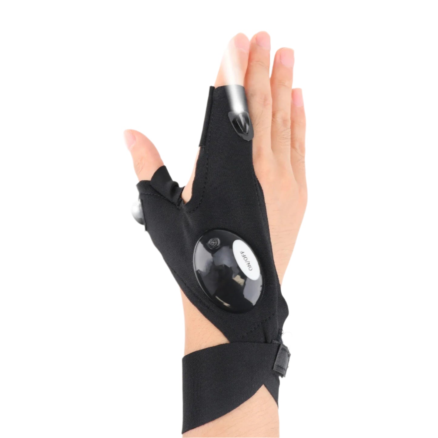 LED Half Finger Glove for Men Women Outdoor Waterproof Night Fishing Bait Cycling Running Flashlight Durable Fingerless Gloves